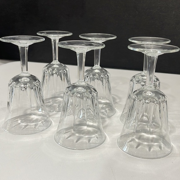 Vintage Arcoroc France crystal wine cordial glasses regency star 5.25” - Picture 12 of 16